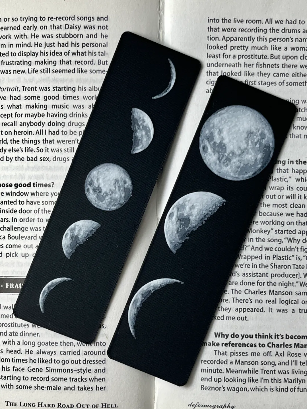 Signets phases de lune - seulement 2 couleurs - Music Print