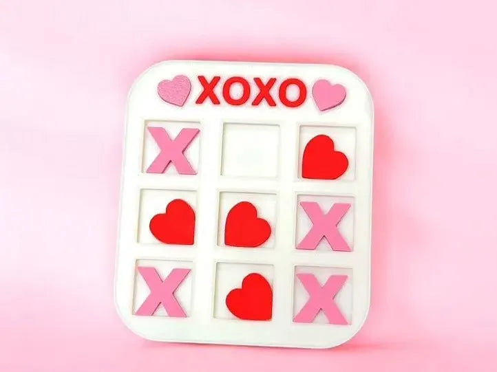 Jeu de morpion pour la Saint-Valentin - Jeux Print