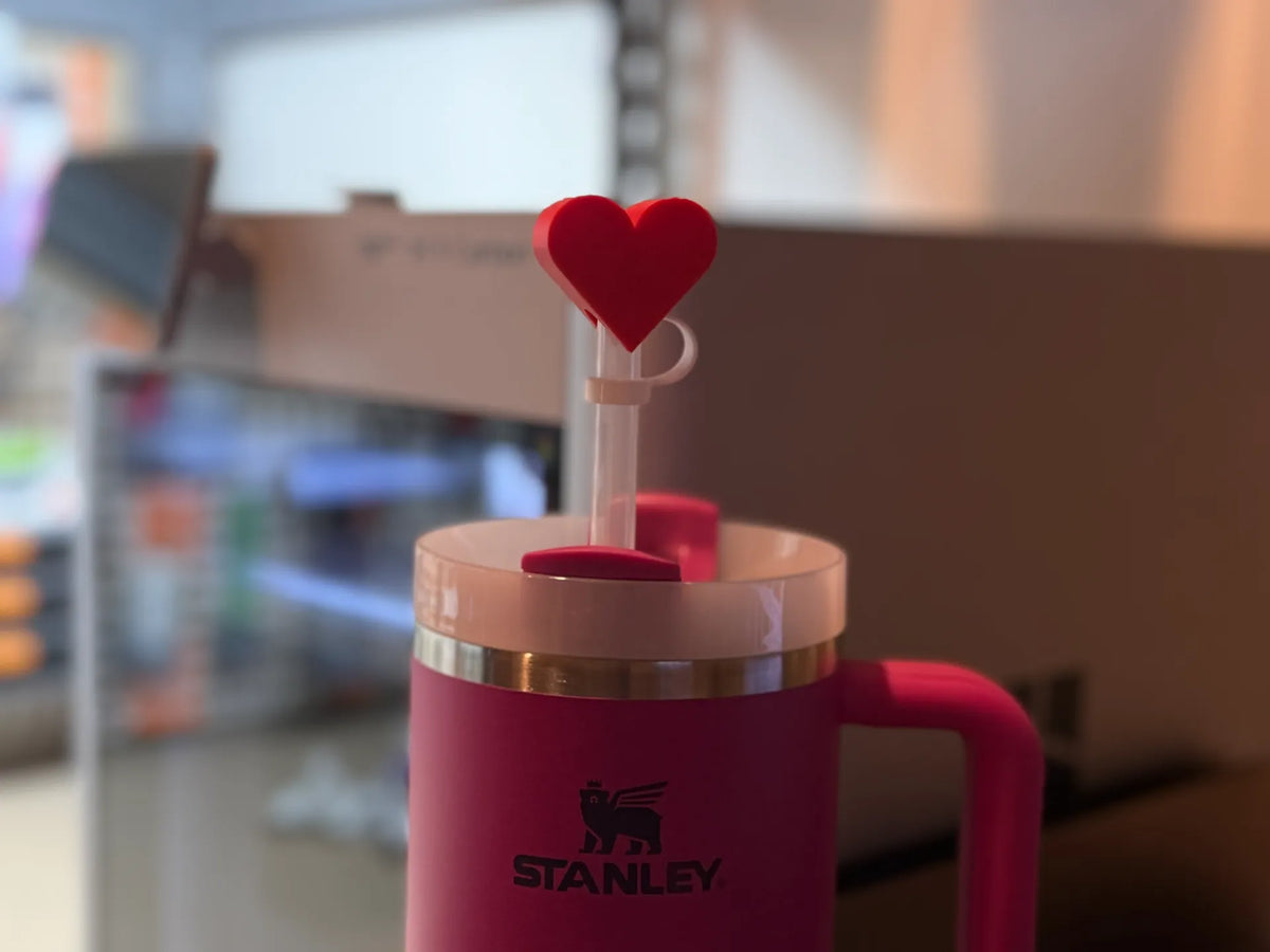 Embout de paille en forme de cœur Stanley - Convient à toutes les tailles de gobelets - Bébé Print