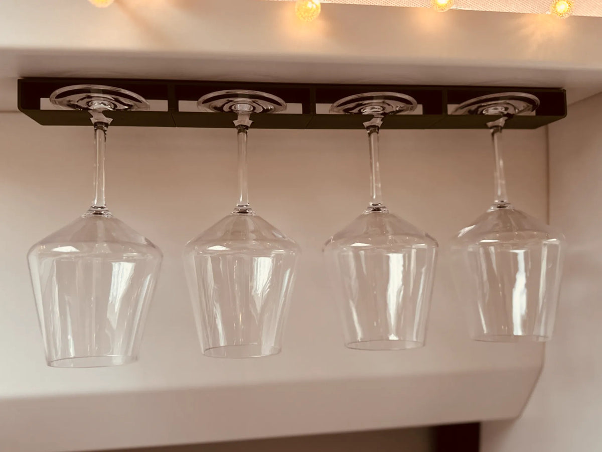 Système modulaire de suspension pour verres à vin, camping-car et fourgon - Auto Print