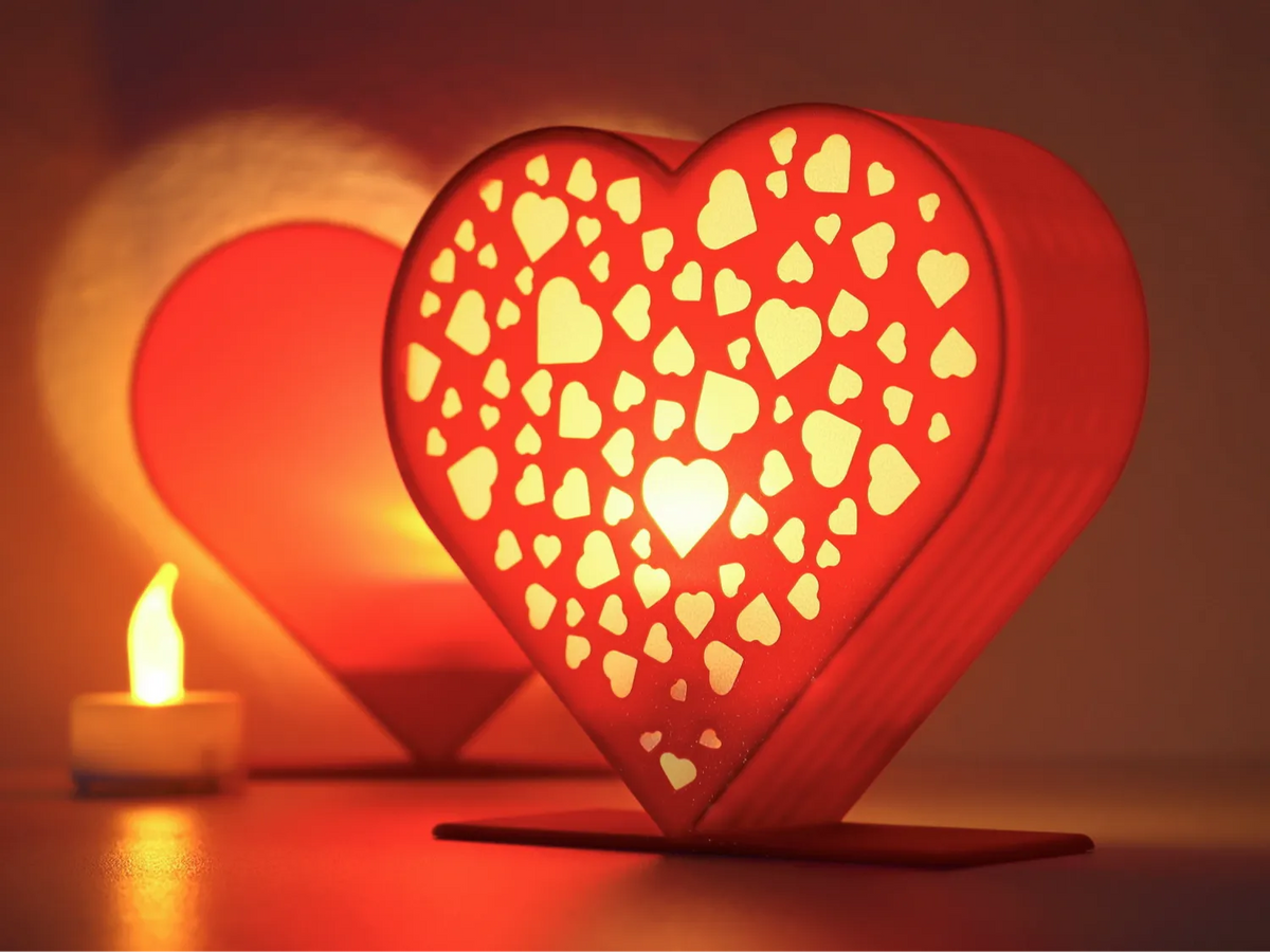 Lampe en forme de cœur avec compartiment secret - Cadeau Print