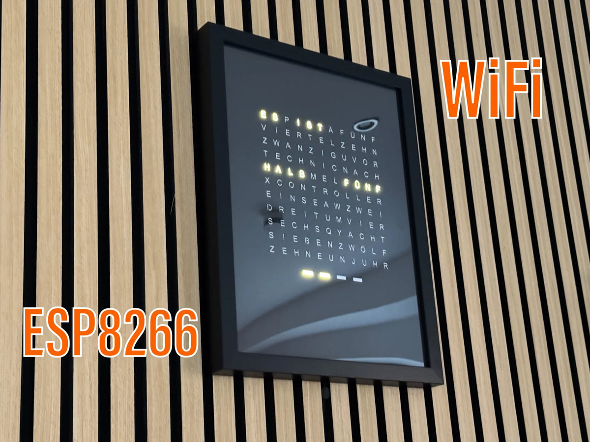 Grille pour Wordclock 2.0 ESP8266 w2812B Neopixel - Tech Print