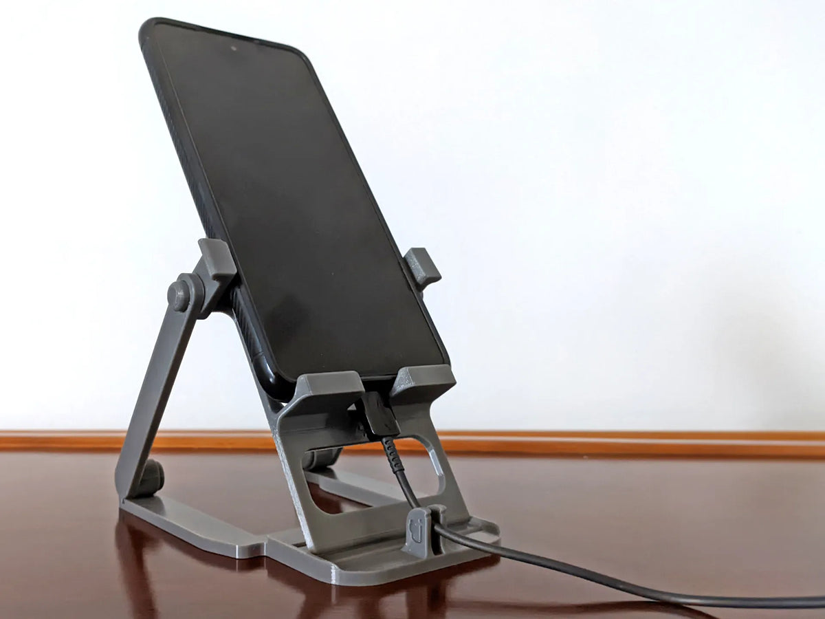 Support de téléphone pliable avec support de câble de charge - Bureau Print