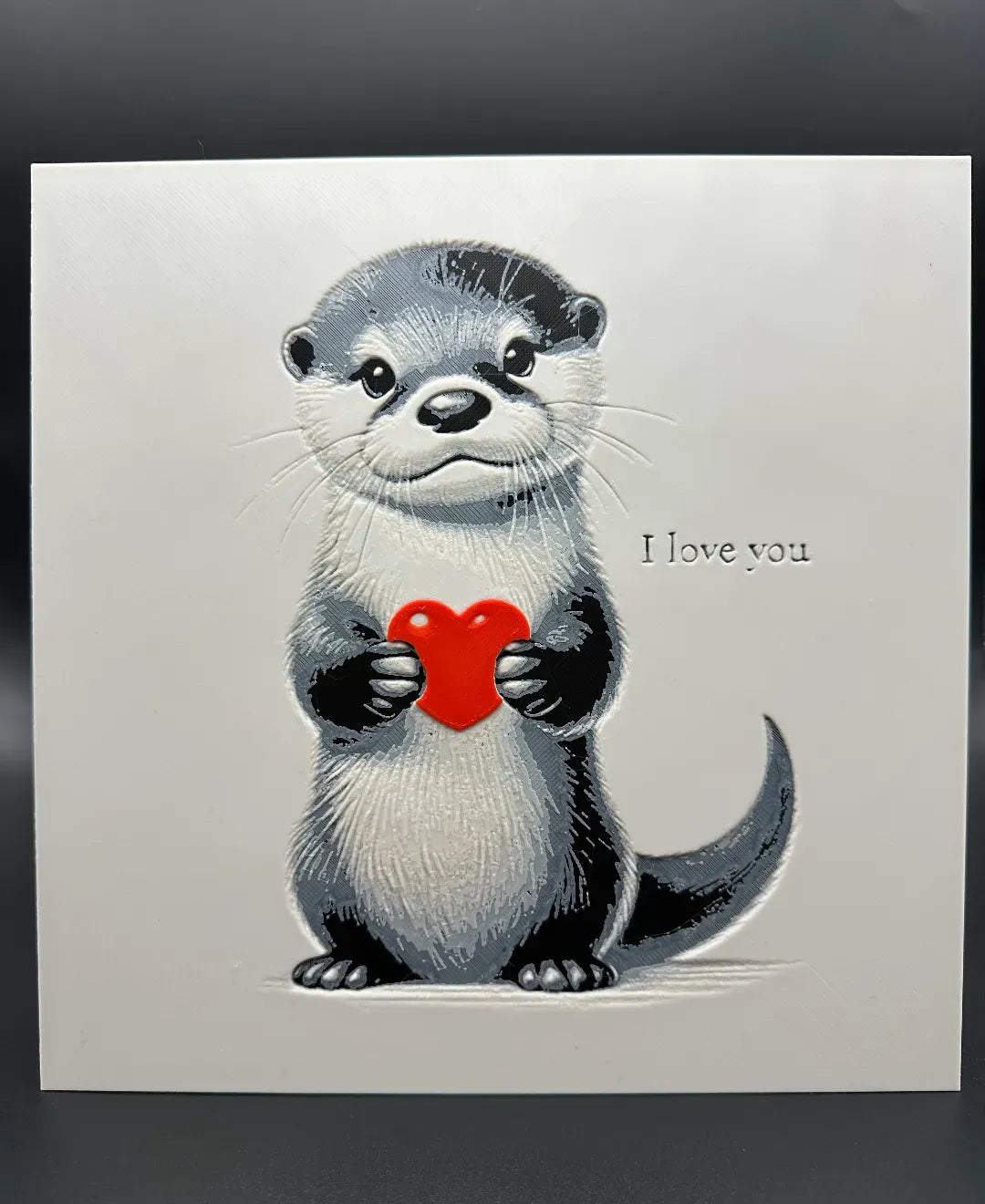 Je t'aime – Loutre – HueForge - Fêtes Print