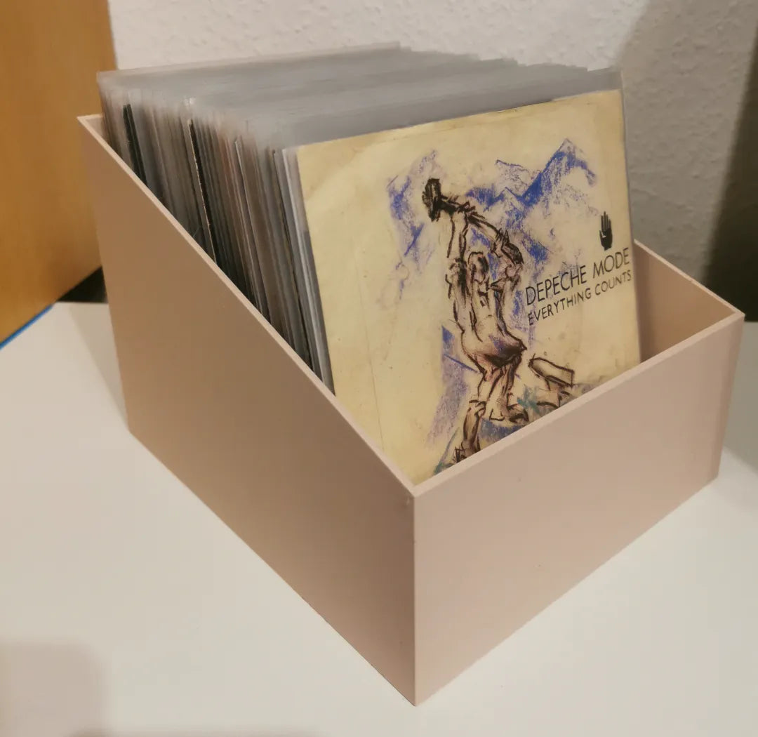 Boîte pour vinyles simples 7" - Music Print