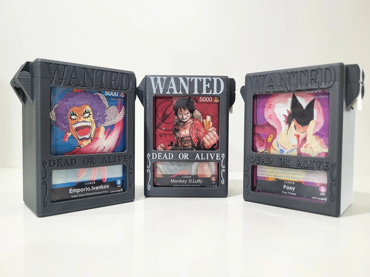 Boîte de rangement robuste et sécurisée pour deck de jeu de cartes One Piece - Figurine Print