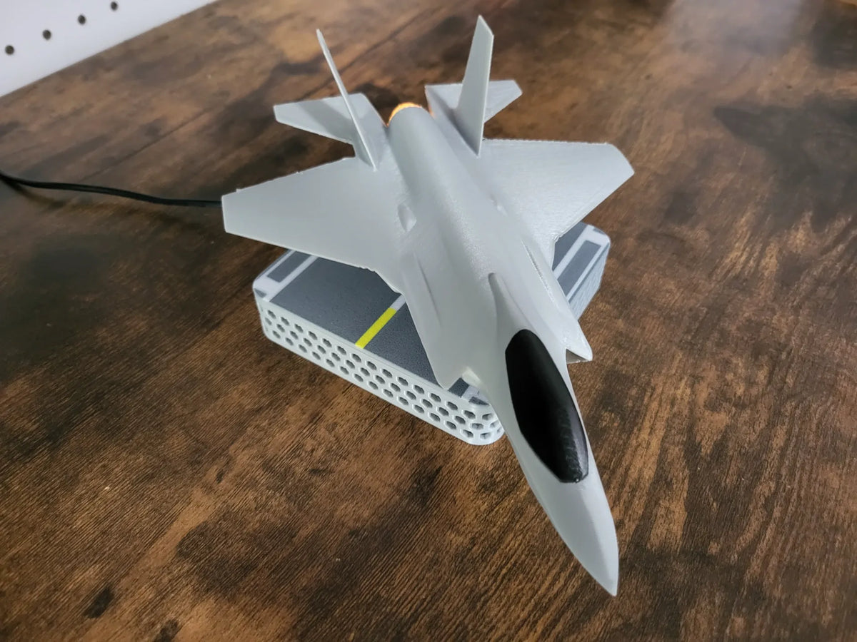 F-35 Lightning II en lévitation avec moteur lumineux - Mécanique Print