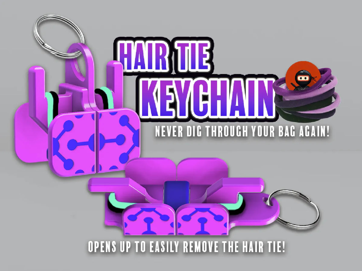 Porte-attaches cheveux porte-clés - Beauté Print