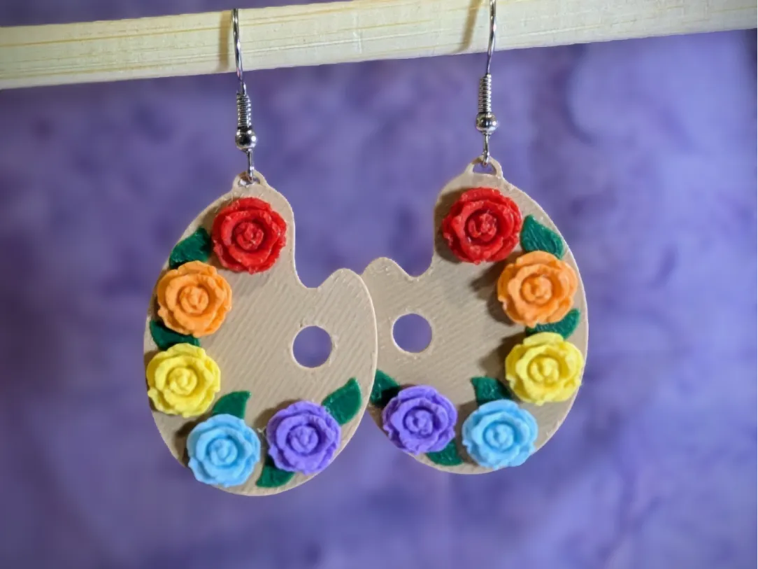 Boucles d'oreilles Palette Rose (Option d'assemblage multicolore) - Bijoux Print