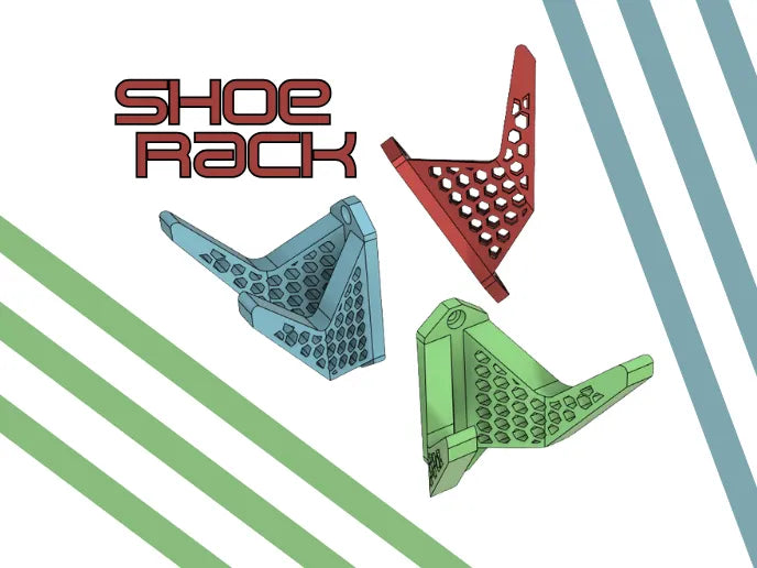 Étagère à chaussures / montage mural / crochet robuste - Vélo Print