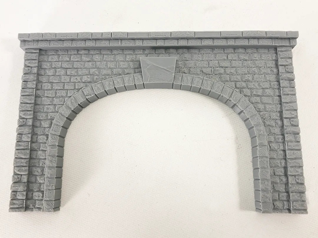 Tunnel à double portail échelle HO (version élargie) - Maquette Print