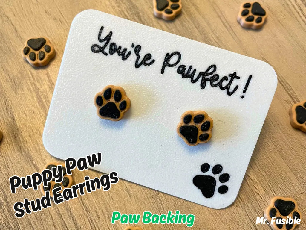 Boucles d'oreilles clous patte de chien - Pet Print
