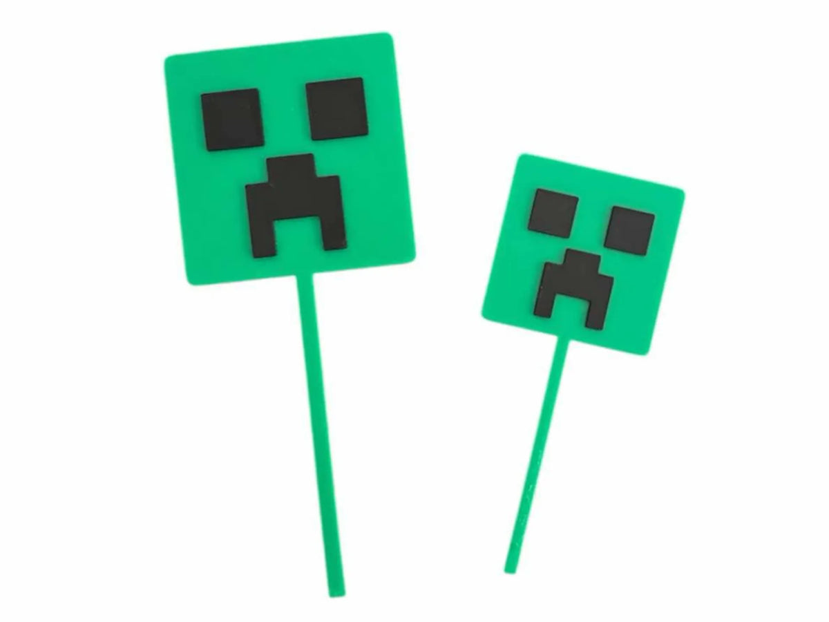 Tête de Creeper Minecraft pour gâteau ou cupcake - Cuisine Print