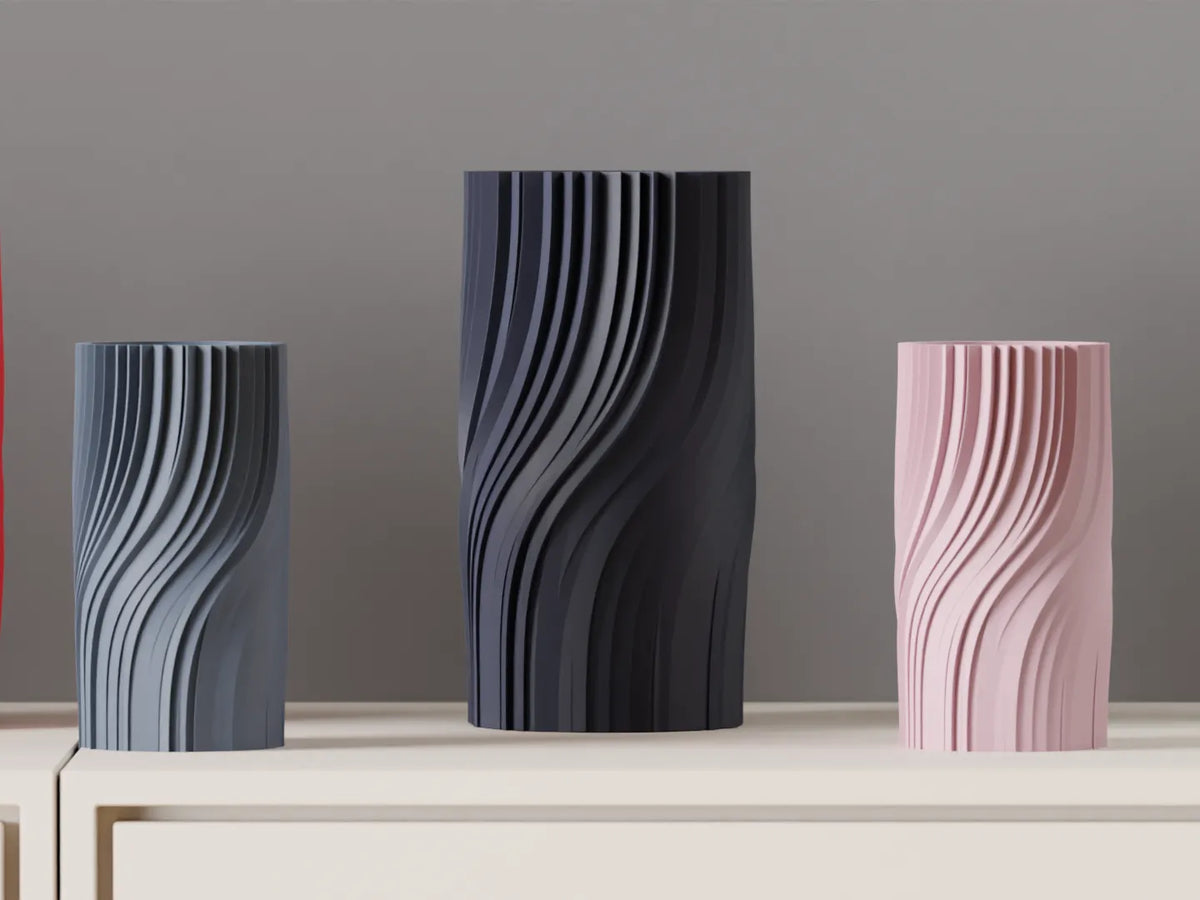 Vase moderne. Élégant vase torsadé. Magnifique cadeau - Maison Print