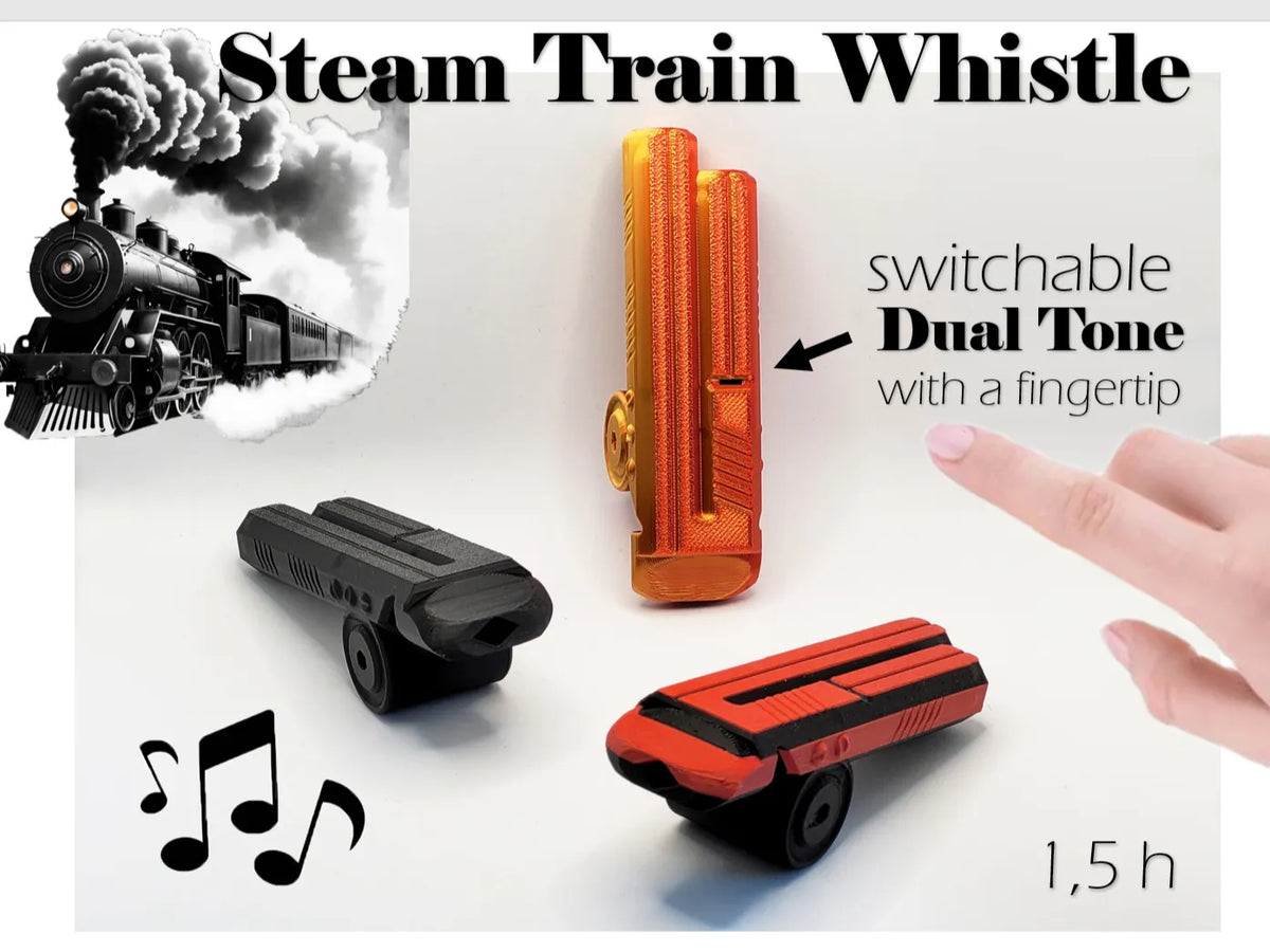Sifflet de locomotive à vapeur / Double tonalité commutable - Maquette Print