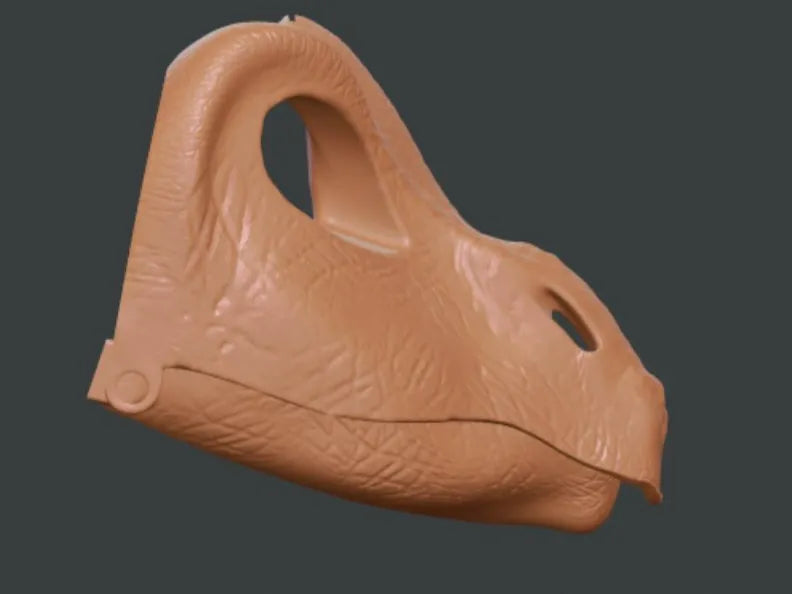 Masque de costume en fourrure de type dinosaure raptor - Cosplay Print
