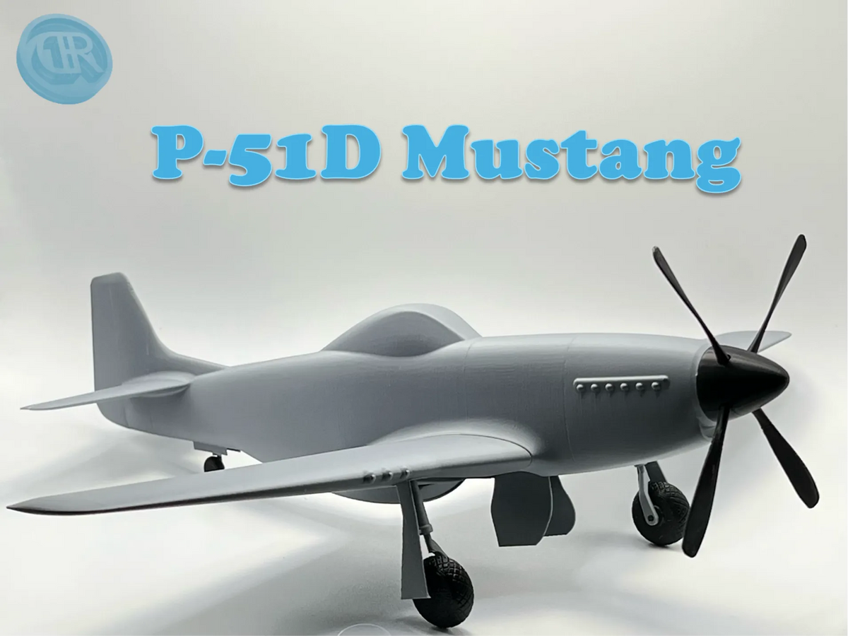 P-51D Mustang - Maquette d'avion de chasse de la Seconde Guerre mondiale - Maquette Print