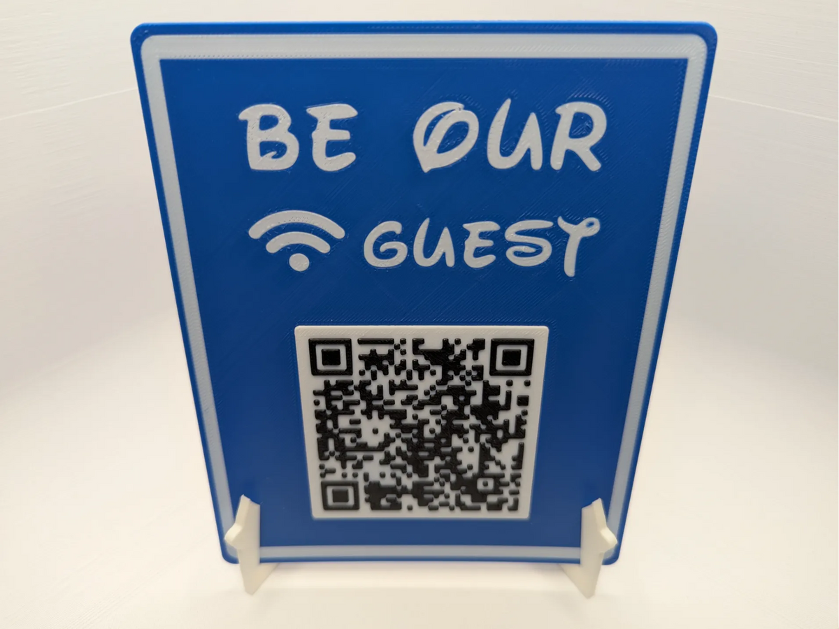 « Soyez Notre Invité » Panneau QR Code WiFi - Inspiré par Disney - NFC Print
