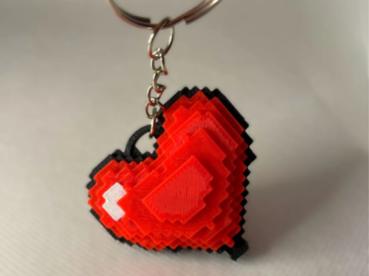 Porte-clés Pixel Heart - Fêtes Print