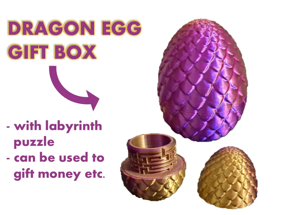 Boîte cadeau œuf de dragon à énigme - Cadeau Print
