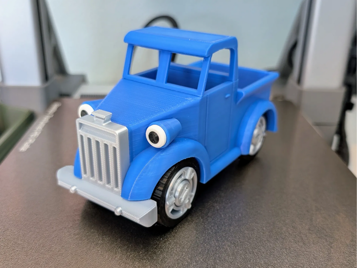 Petit camion bleu jouet - Auto Print