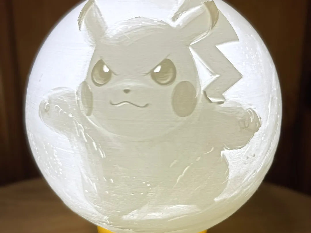 Lampe Lithophane Pikachu (avec insert LED MH001) - Lumière Print