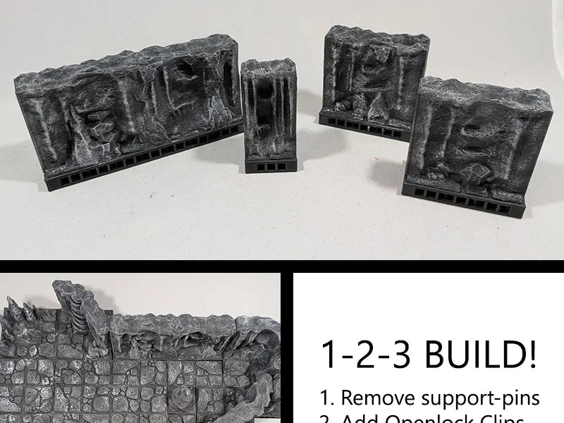Murs de grotte (système OpenLOCK) - Jeux Print