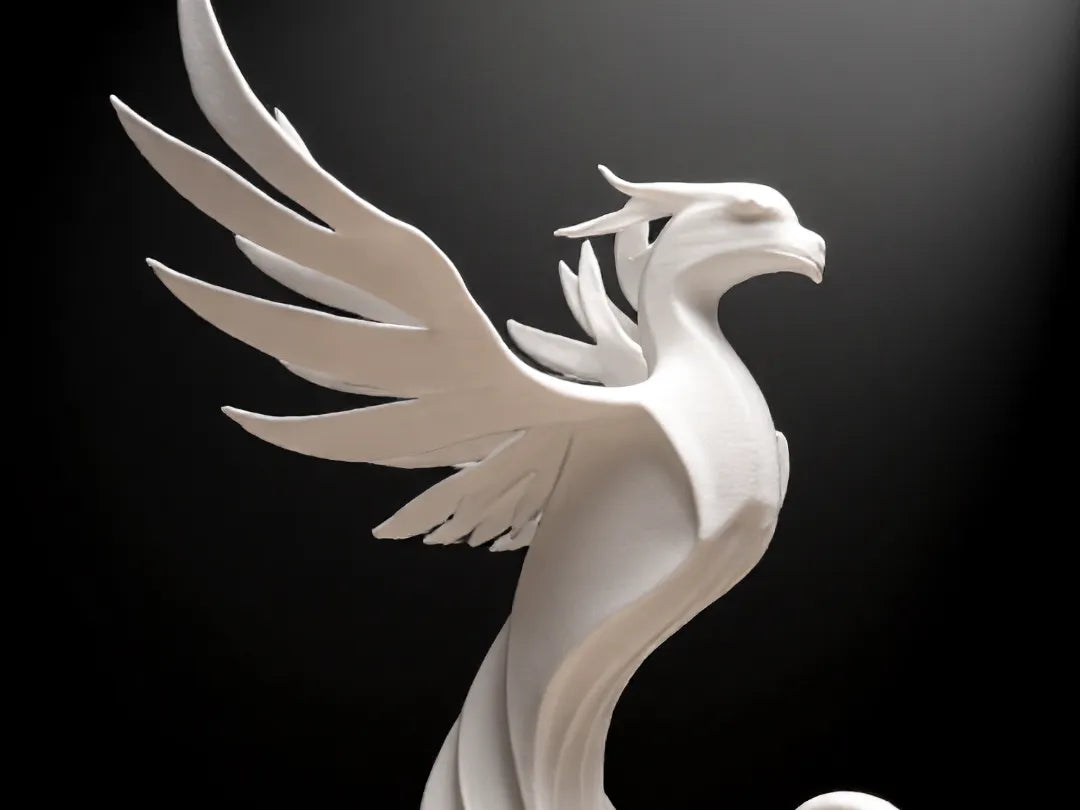 Flamme ascendante – Sculpture de Phénix - Art Print