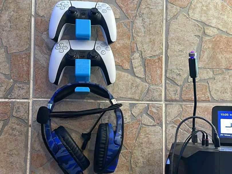 Support mural PS5 Xbox: Support de 2 manettes et casque - Geek Print