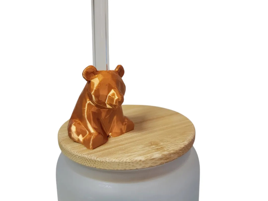 Adorable Embout de Paille en Forme d'Ourson - Compatible avec les Pailles Stanley - Geek Print