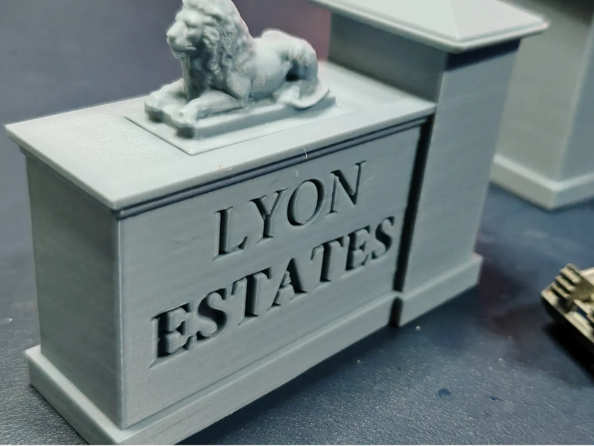 Retour vers le Futur Piliers de l'entrée du domaine Lyon - Geek Print