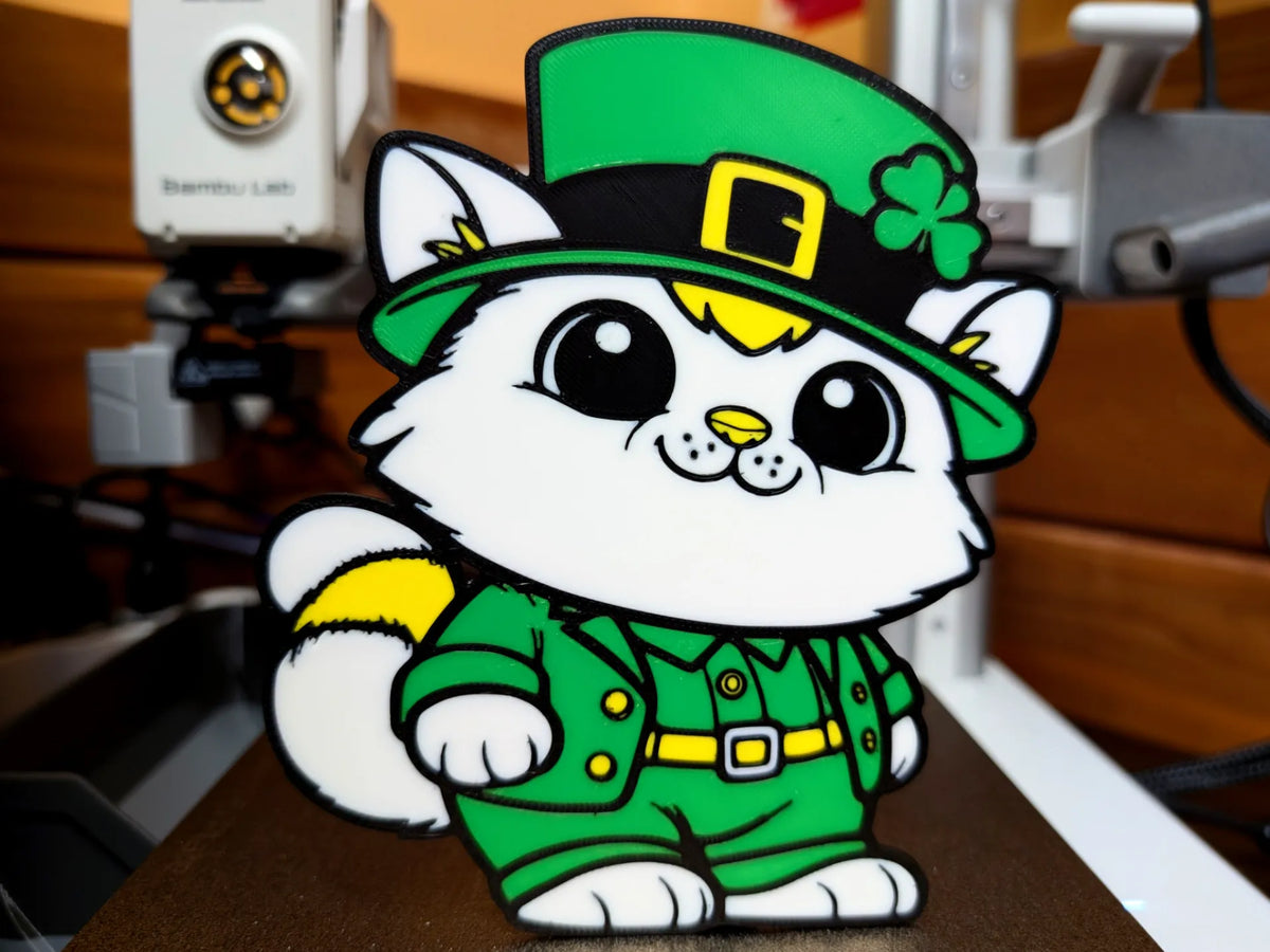 Chat Leprechaun - Saint Patrick - Fêtes Print
