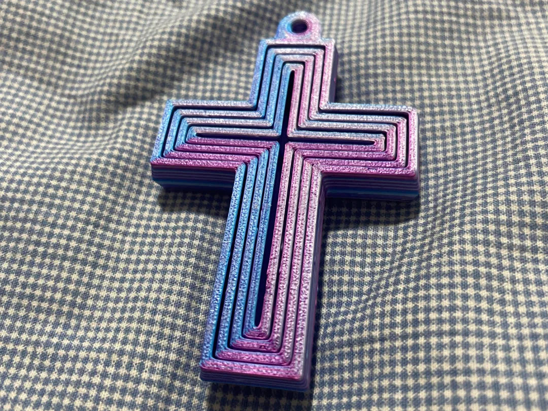 Breloque porte-clés croix anti-stress - Cadeau Print