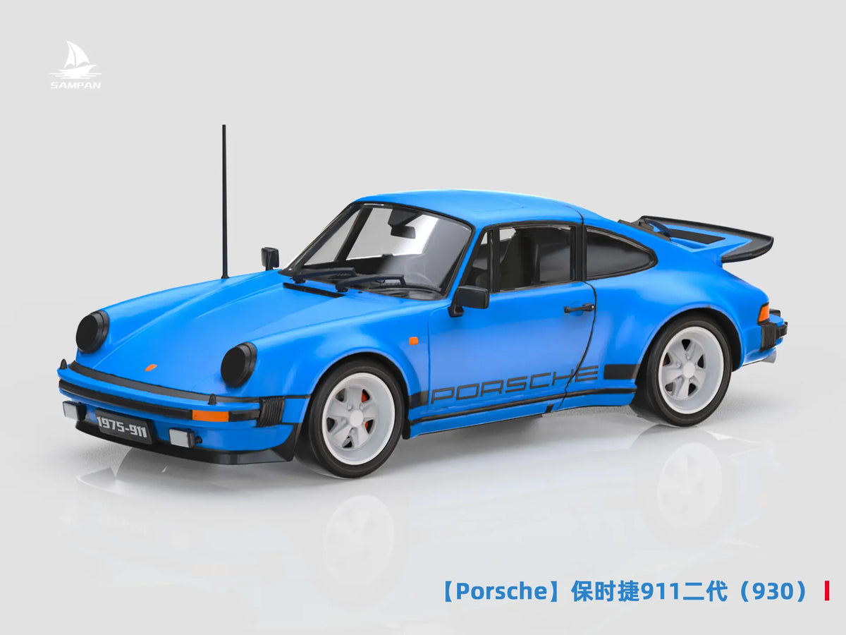 Porsche 911 de deuxième génération 930 Supercar Turbo avec intérieur, assemblable/roues mobiles - Auto Print