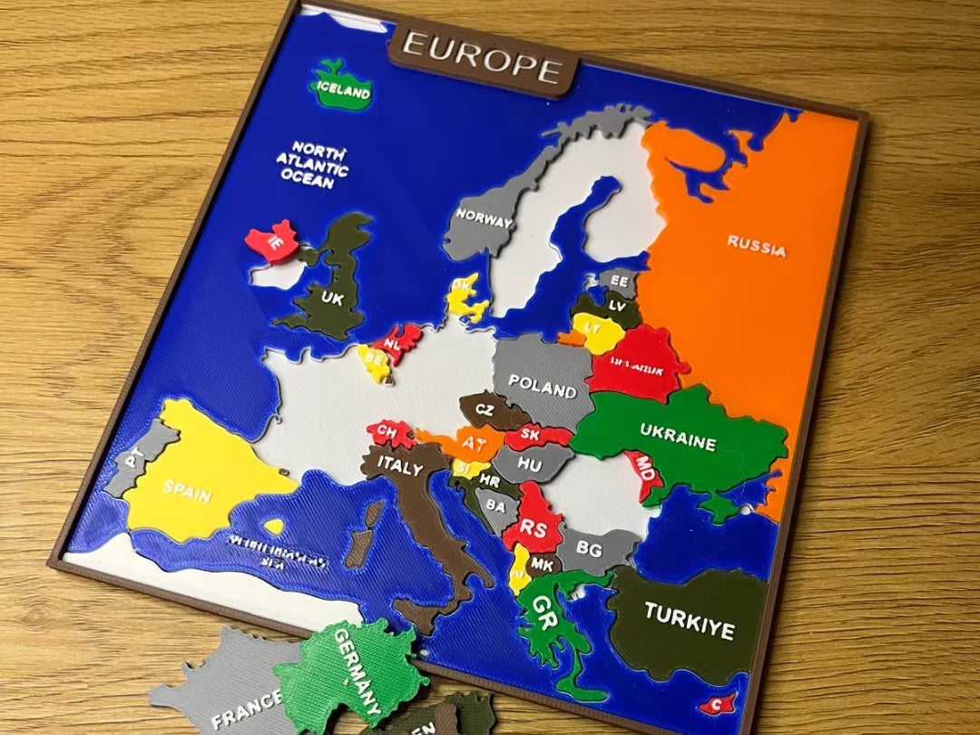 Puzzle carte de l'Europe - Voyage Print