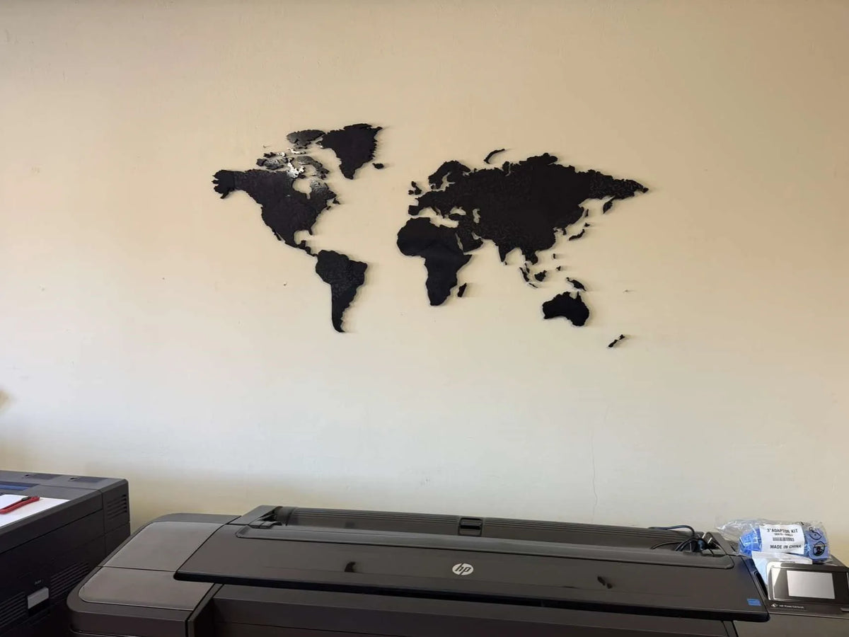 Grande carte murale du monde Mercator décorative détaillée 128x62cm - Voyage Print