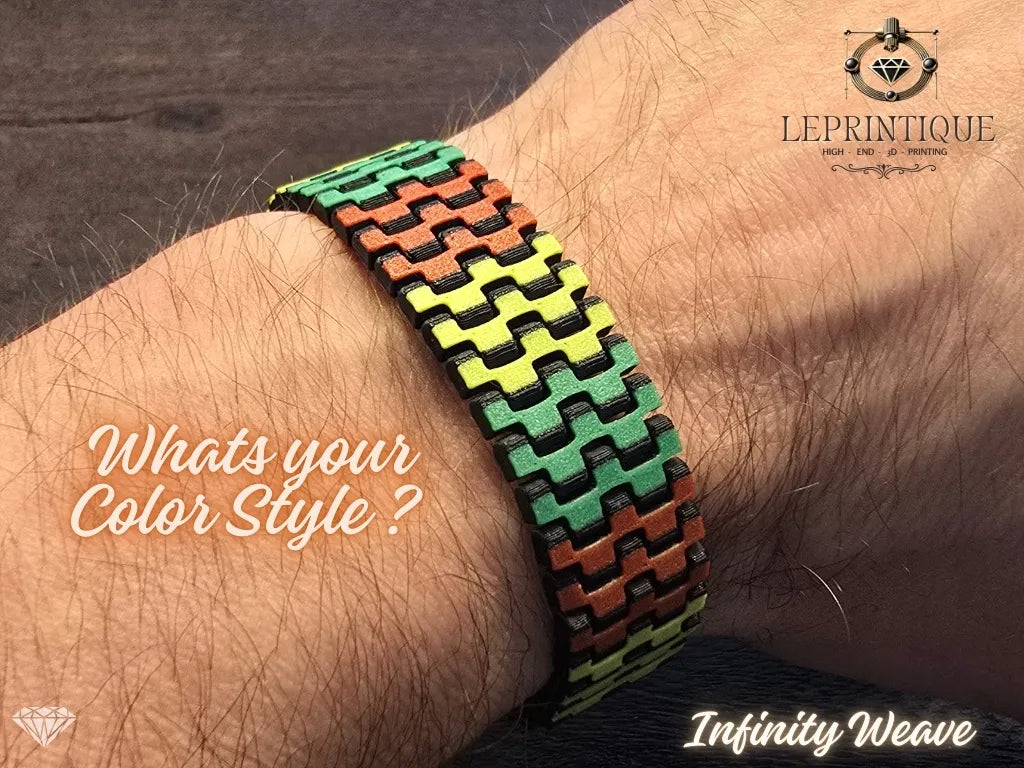 Bracelet design « Tissage infini » - Bijoux Print