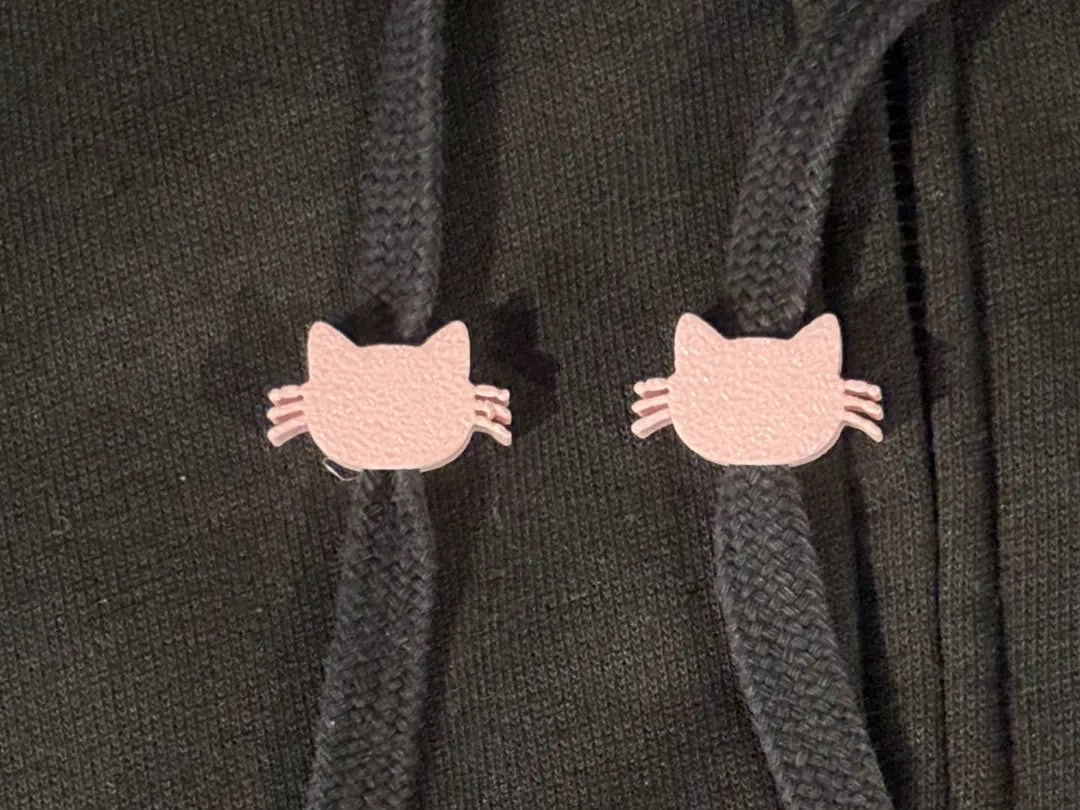 Billes de cordon pour sweat à capuche chat - Bijoux Print