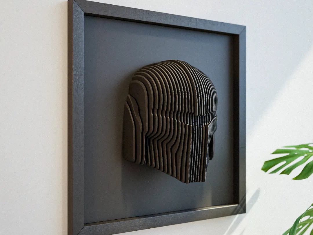 Décor mural superposé Star Wars – Casque mandalorien - Art Print