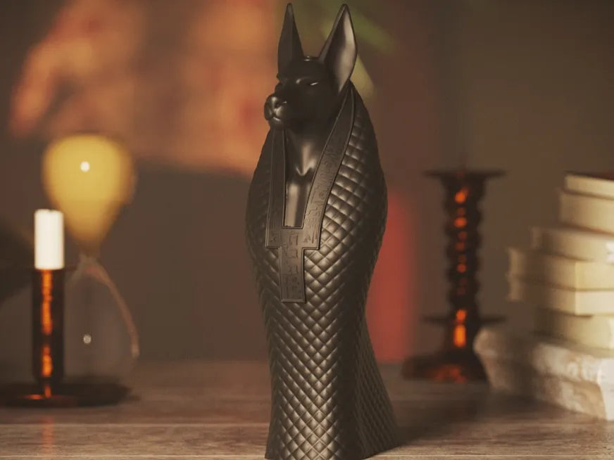 Sculpture d'Anubis – Dieu égyptien de l'au-delà - Maquette Print