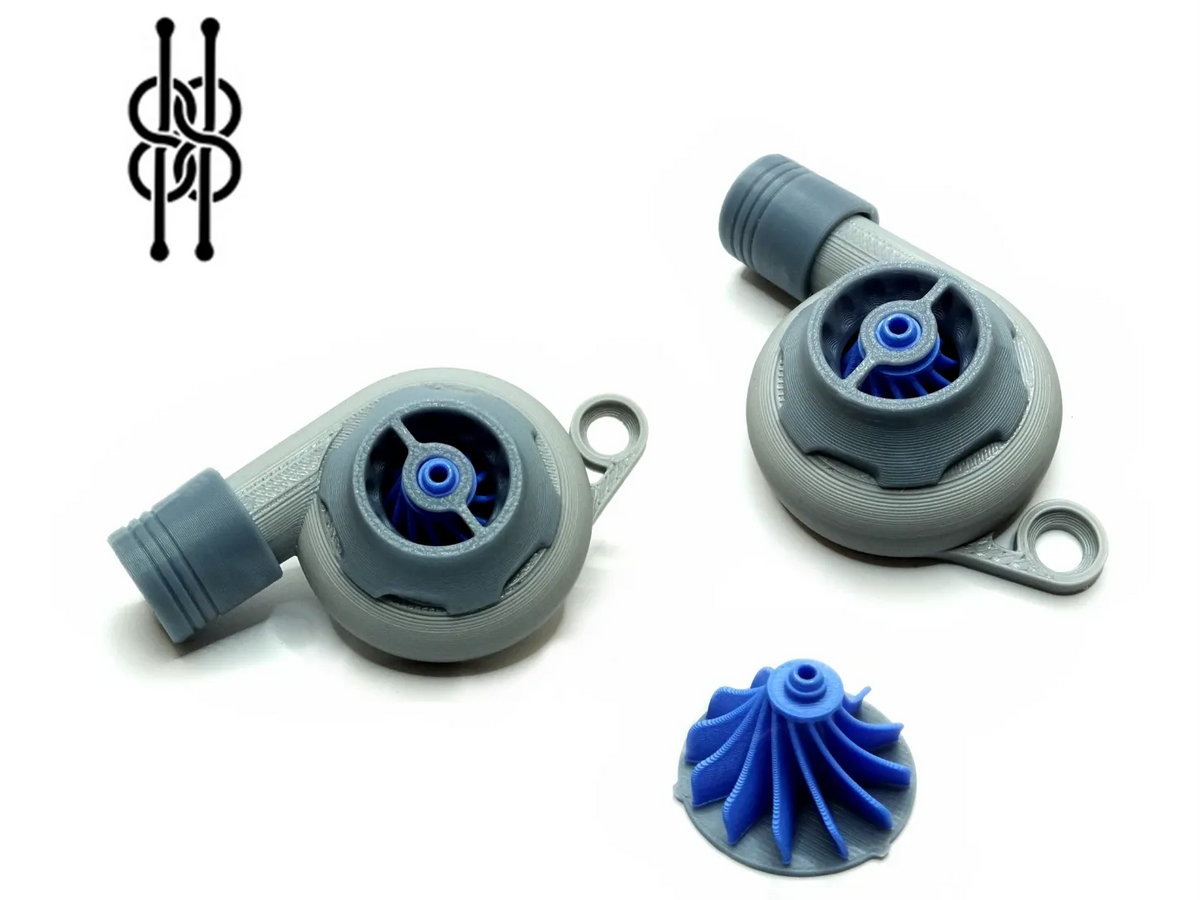 Porte-clés Turbine - entièrement imprimable en 3D, sans colle - Maquette Print