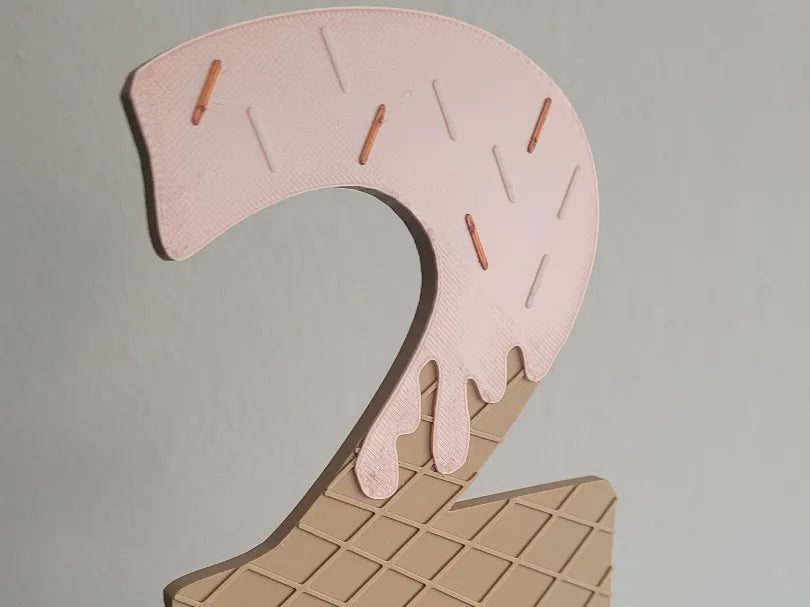 Décor de gâteau glacé à la fraise – 2e anniversaire - Fêtes Print