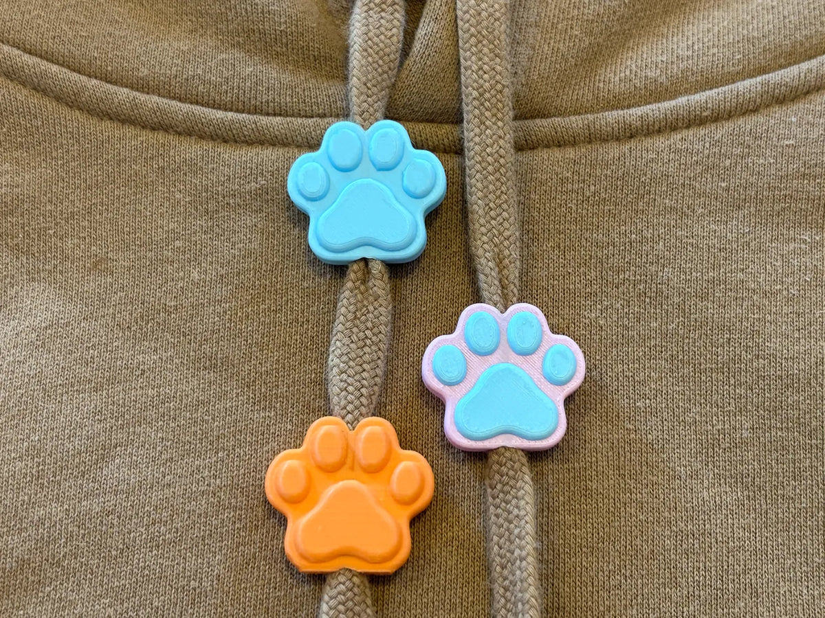 Billes de cordon pour sweat à capuche à pattes d'animaux - Bijoux Print