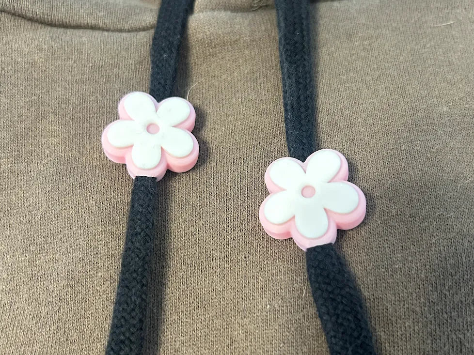 Perles de cordon pour sweat à capuche fleuri - Bijoux Print