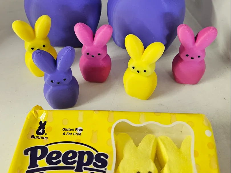 Lapin en guimauve 3D debout - Fêtes Print