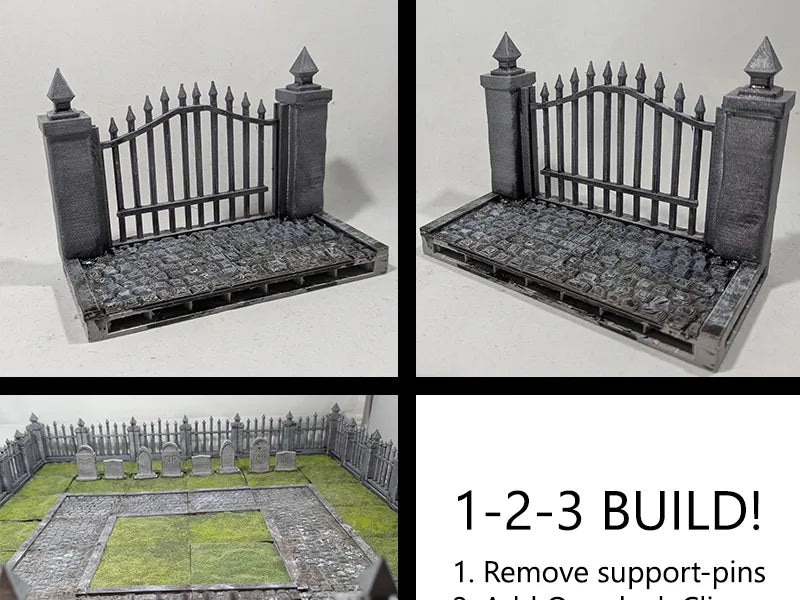 Portail fonctionnel de cimetière (système OpenLOCK) - Jeux Print