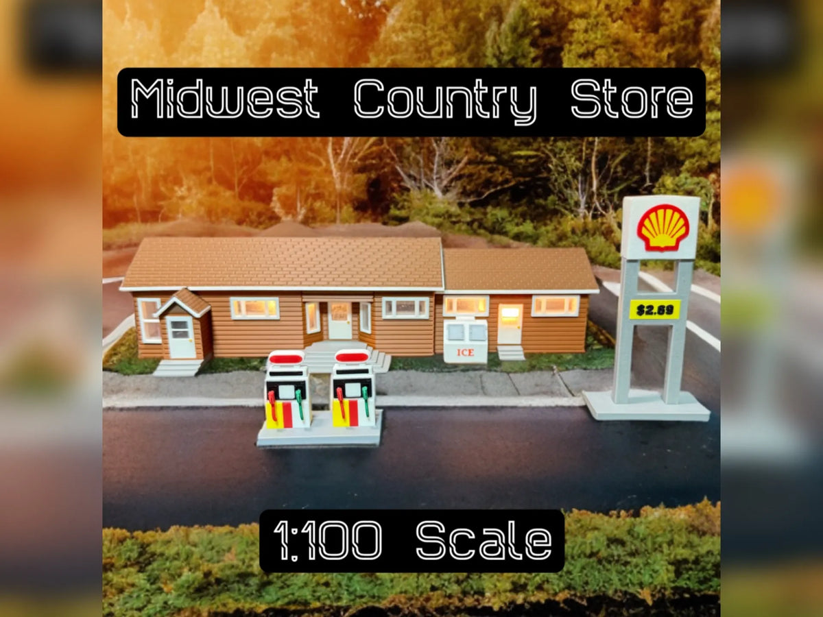 Épicerie de campagne du Midwest - Échelle 1:100 - Maquette Print