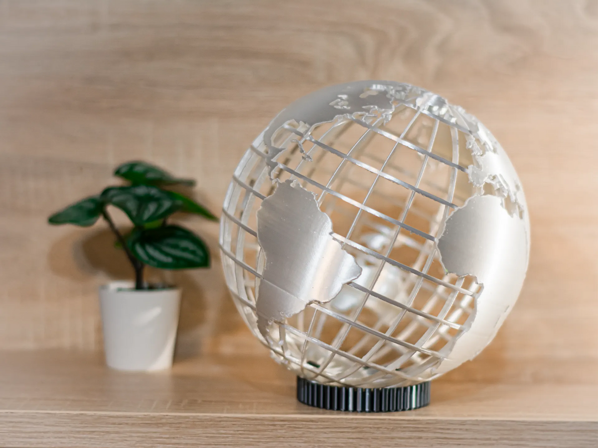 Globe terrestre transparent - Sculpture - Science Print
