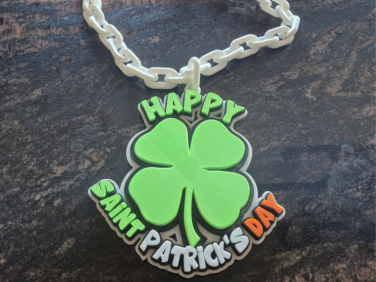 Collier Rassemblement Trèfle pour la Saint Patrick avec fermoir - Fêtes Print