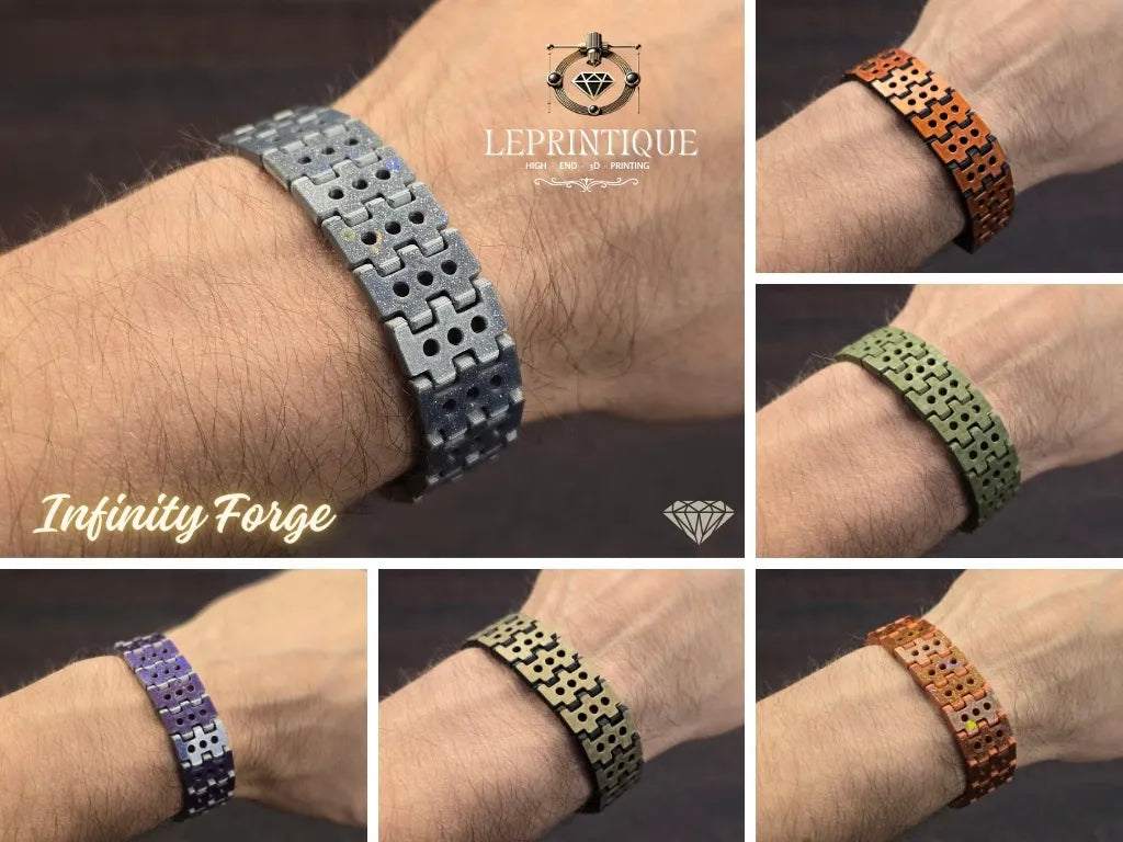Bracelet design « Infinity Forge » Impression sur place - Bijoux Print